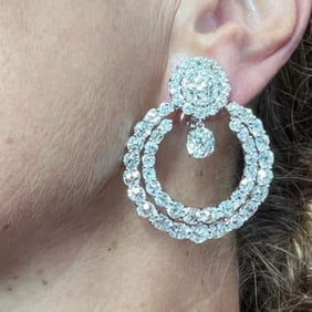 37.46 Ct. Sophia D Diamond Earrings