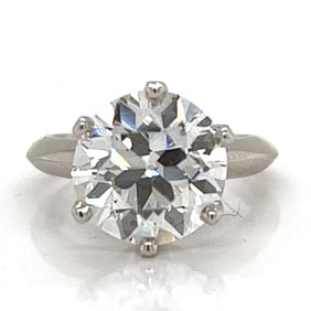 Tiffany & Co. Platinum GIA Certified 4.87 Ct. Diam