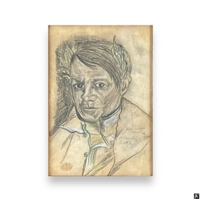 Artist Unknown – Sketch of a Male Portrait