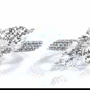 18K White Gold 3.02 Ct. GIA Certified Diamond Ring: 18K White Gold 3.02 Ct. GIA Certified Diamond Ring. Item # 9111. 18K White Gold 3.02 Ct. GIA Certified Diamond Ring Weighing 4.2 grams Set with a GIA Certified 3.02 Ct. Round Diamond E Color, VS1 Clar