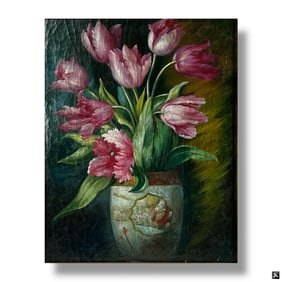 Antique Still Life On Canvas