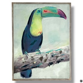 Decorative Enhanced Color Canvas Print "Toucan"