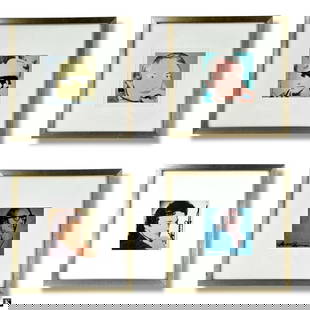 4 Andy Warhol Offset Prints, Portraits of the 70s: Collection of 4 After: Andy Warhol Color Offset Prints – "Portraits of the 70s"Includes: Jamie Wyeth, Dennis Hopper, Roy Lichtenstein, and Sydney Lewis. Each piece signed in the plate. Framed, matte