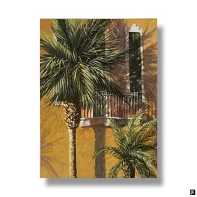 Decorative Framed Color Print "Palm Tree"
