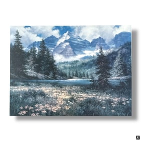 Framed Decorative Color Print "Mountain Landscape"