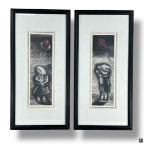 Pair Decorative Framed Color Prints
