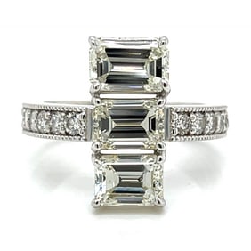 18K White Gold 3.90 Ct. Diamond Ring
