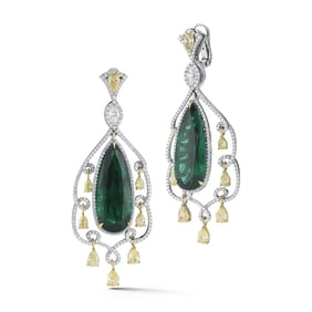 PEAR EMERALD EARRING