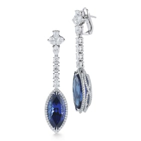 MARQUIS TANZANITE EARRING