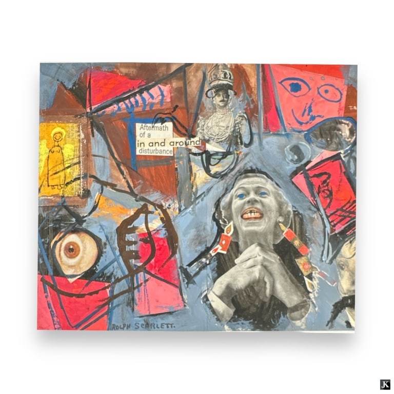 Rolph Scarlett Mixed Media Collage "Untitled" (1 of 4)