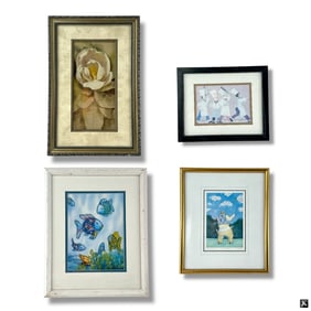 Group of 4 Decorative Color Prints