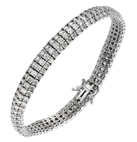 11.15ct Round Brilliant Diamond Tennis Bracelet