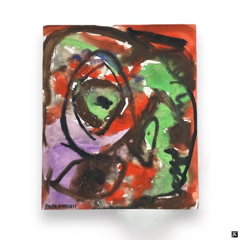 Rolph Scarlett Watercolor "Abstract Composition" (1 of 3)