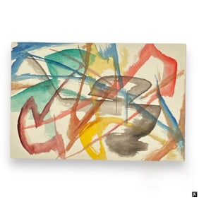 Rolph Scarlett Watercolor "Abstract Composition"