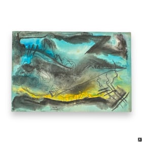 Rolph Scarlett Watercolor "Abstract Composition"