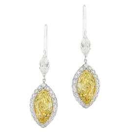 GIA Certified 3.94 Carat Fancy Intense Yellow Diam