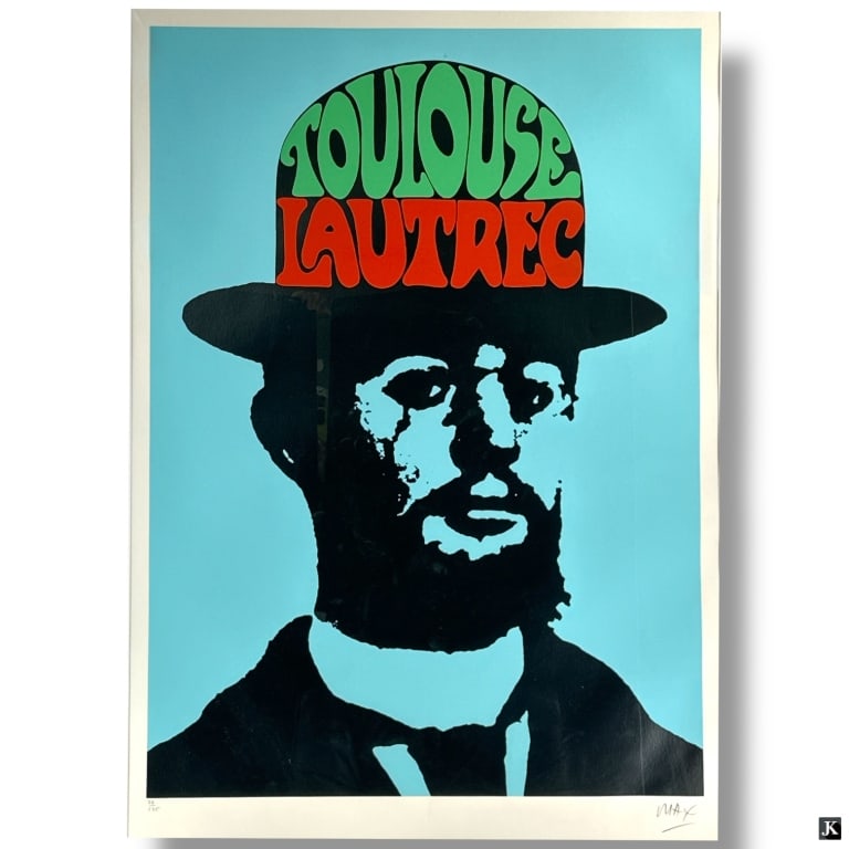 Peter Max Serigraph "Toulouse Lautrec" 1974 (1 of 6)