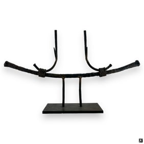 Vintage Japanese Iron Katana Sword Display Mount
