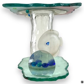Susan Pelish (USA B1946) Modernist Glass Stand