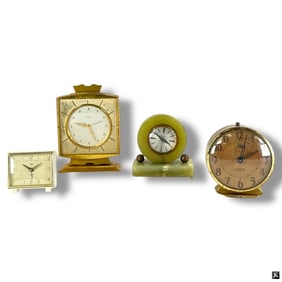 4 Vintage Table Clocks