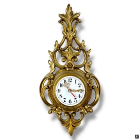 Vintage Syroco Wood Decorative Wall Clock