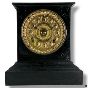 Antique Ansonia Cast Iron Mantel Clock