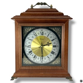 Vintage Bulova Wood Case Mantel Clock