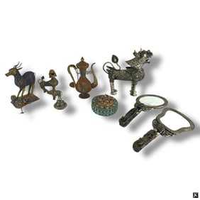 10 Pcs Tibetan Jeweled Decorative Items