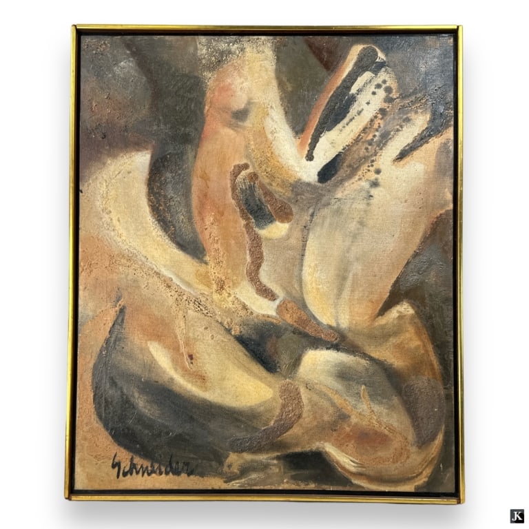 Gerard Schneider (SWISS 1896-1986) Abstract Oil (1 of 6)