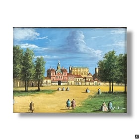 Embellished Giclee on Canvas "Country Estate"