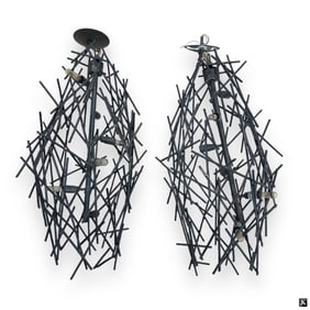 Pr Iron Bar Brutalist Ceiling Lamp Chandeliers