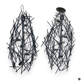 Pr Iron Bar Brutalist Ceiling Lamp Chandeliers
