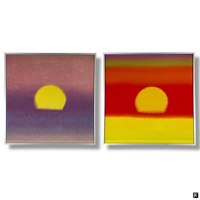 2 Andy Warhol Screen Prints "Sunset, 1972"