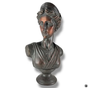 Vintage Patinated Composite Classical Bust