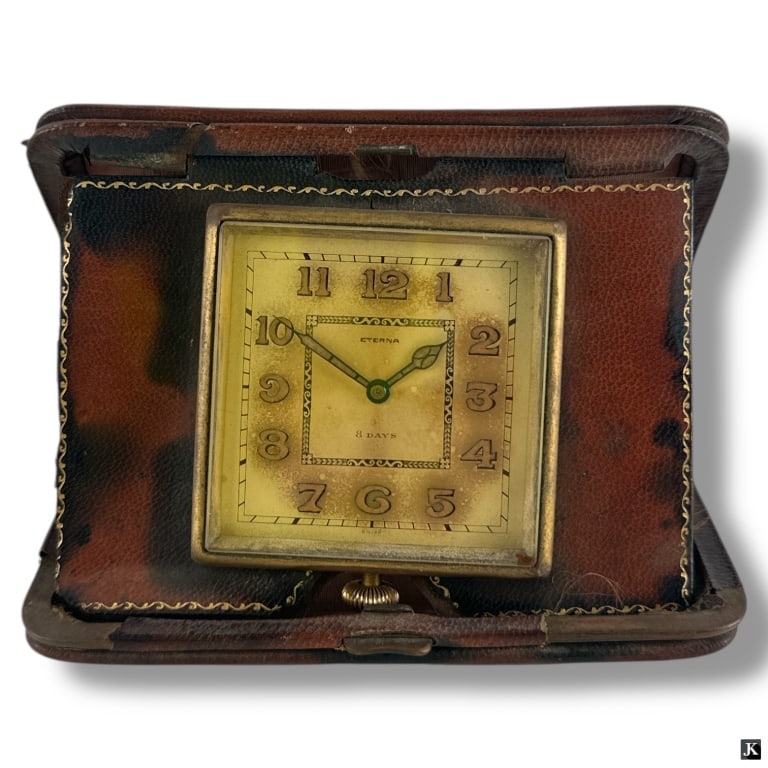 Antique Eterna 8 Day Travel Clock (1 of 3)