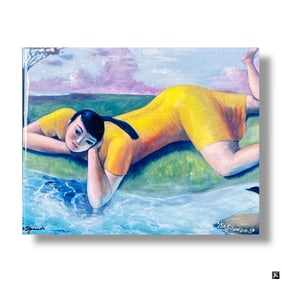 Sharon Yamamoto Ceramic Tile "Looking & Listening"