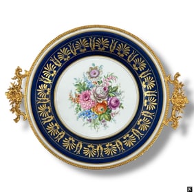 Limoges Gilt Bronze Mounted Porcelain Dish