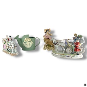 Group of 4 Vintage Porcelain Cabinet Pieces