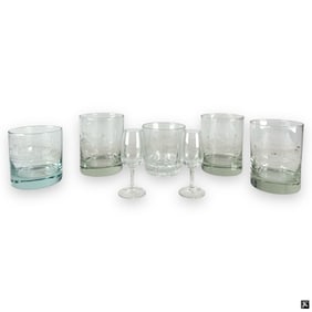 7 Pc Lot Miscellanious Glass Barware