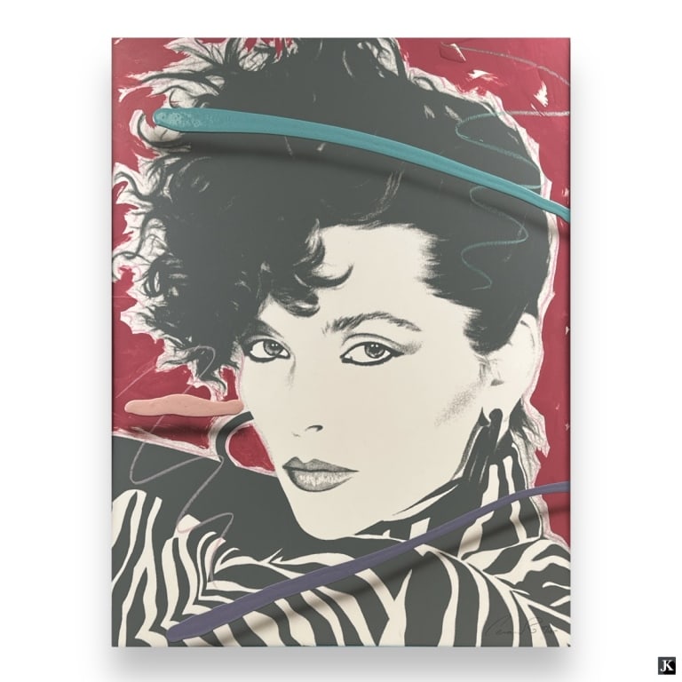 Jim Ceravolo Mixed Media "Pretty Woman": Jim Ceravolo, American (b. 1953) Mixed Media of acrylic and screenprint "Pretty Woman". Signed lower right and dated 15/125. In custom frame. Measures 37" x 27-3/4", frame measures 44" x 35". Good con