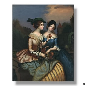 Antique Continental School Oil on Copper