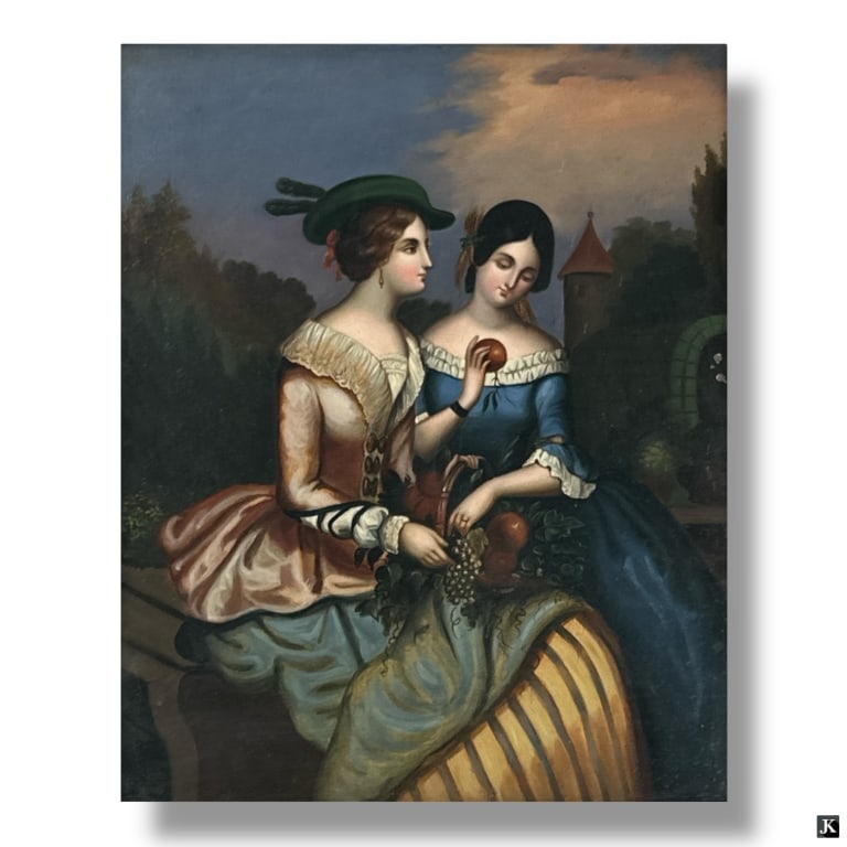 Antique Continental School Oil on Copper (1 of 4)