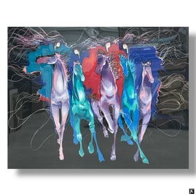 Bonny Leibowtiz LARGE Color Serigraph "5 Horses"