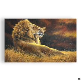 Lucie Bilodeau Oil on Canvas "Lion & Lioness"