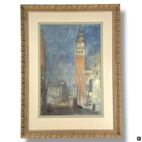 J M W Turner Framed Color Print St Marks Square