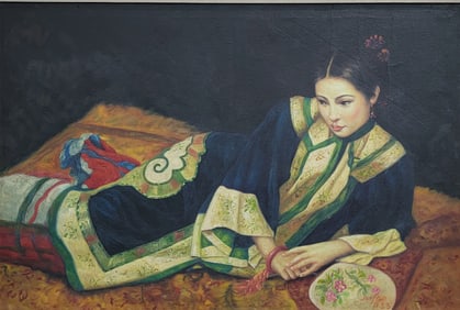Artist Unknown, Chinese Women, Oil