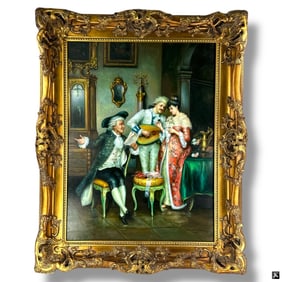 Contemporary French School Oil/Canvas "Interior"