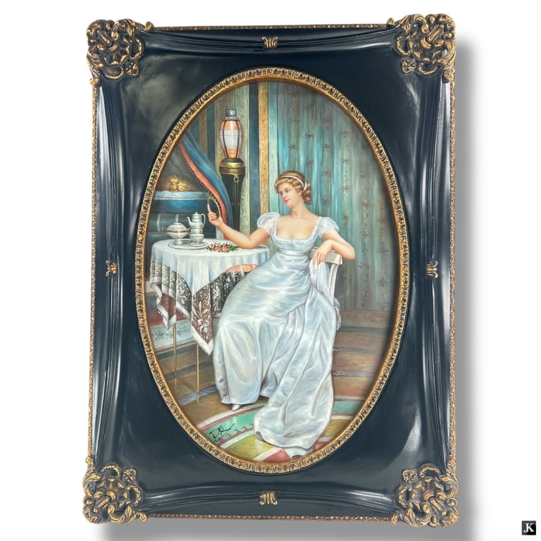 Antique Style Oil/Canvas "Portrait of a Lady" (1 of 5)