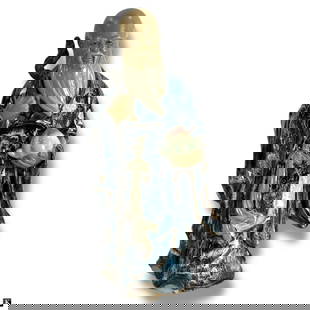 Decorative Chinese Ceramic Figure of Shou Lao: Decorative Chinese Ceramic Figure of Shou Lao, the God of Longevity. Good condition. Measures 8" H. Keywords: Asian decor, Chinese deity statue, feng shui, porcelain figurine, longevity symbol, Taoist