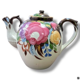 Large Vintage Soviet Dulyovo Ceramic Tea Pot